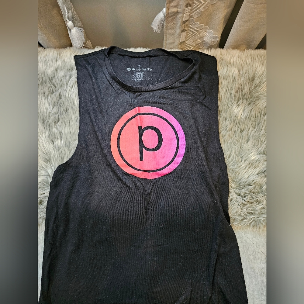 Black T-Shirt with Pink Logo